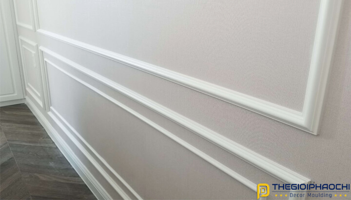 phào chỉ tường nhựa ps màu trắng npw-k30